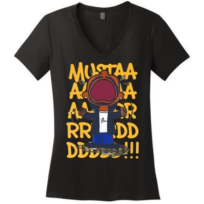 Mustard Meme Women's V-Neck T-Shirt