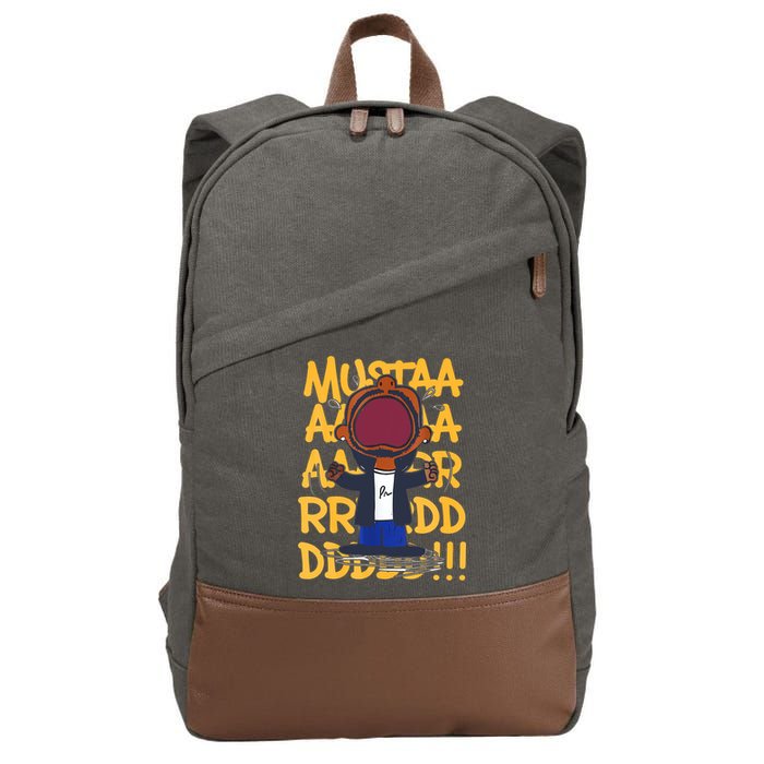 Mustard Meme Cotton Canvas Backpack