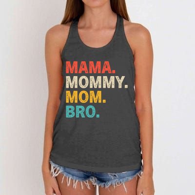 Mama Mommy Mom bro Vintage Retro Women's Knotted Racerback Tank