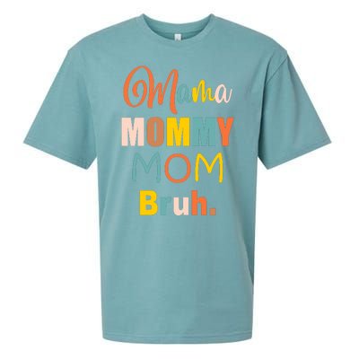 Mama Mommy Mom Bruh. Funny Boy Girl Mom Life Sueded Cloud Jersey T-Shirt