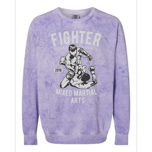 Mma Mixed Martial Art Fighter Gift Colorblast Crewneck Sweatshirt