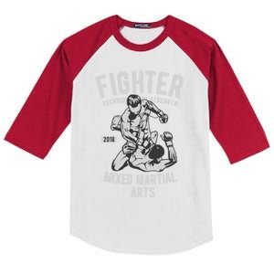 Mma Mixed Martial Art Fighter Gift Kids Colorblock Raglan Jersey