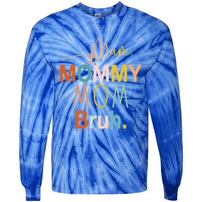 Mama Mommy Mom Bruh Mommy And Me Funny Boy Mom Life Sweatshirt Tie-Dye Long Sleeve Shirt