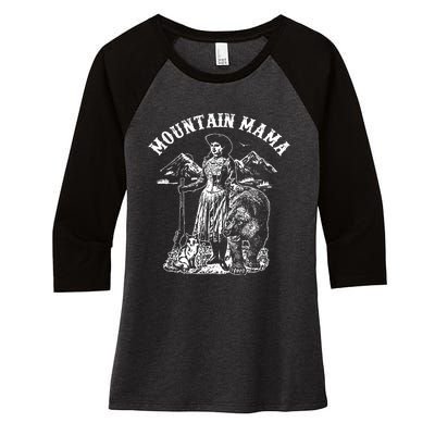 Mountain Mama Women's Tri-Blend 3/4-Sleeve Raglan Shirt