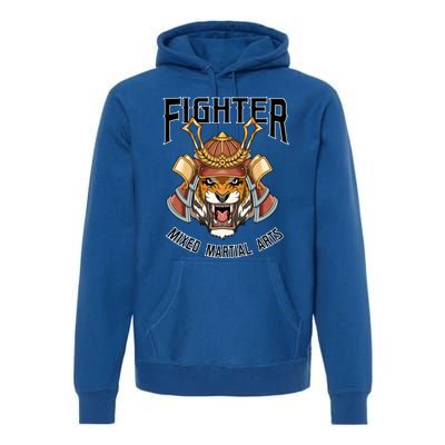 Mma Mixed Martial Arts Tiger Cage Fighter Free Fighter Funny Gift Premium Hoodie