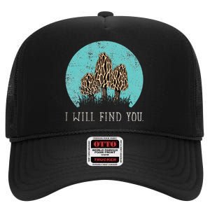 Morel Mushroom Mushroom Mushroom Collector Mushroom Graphic High Crown Mesh Back Trucker Hat