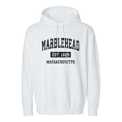 Marblehead Massachusetts Ma Vintage Sports Established Garment-Dyed Fleece Hoodie