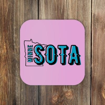 Minnesota Map MN Outline Minne Sota Coaster