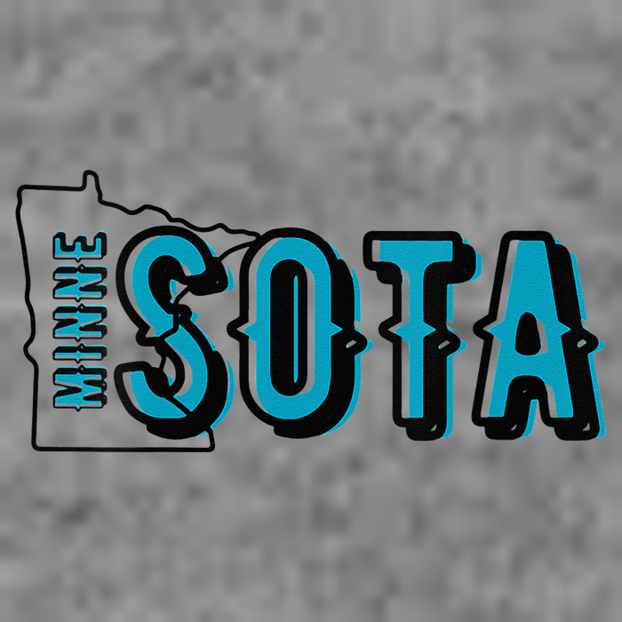 Minnesota Map MN Outline Minne Sota 7-Panel Snapback Hat