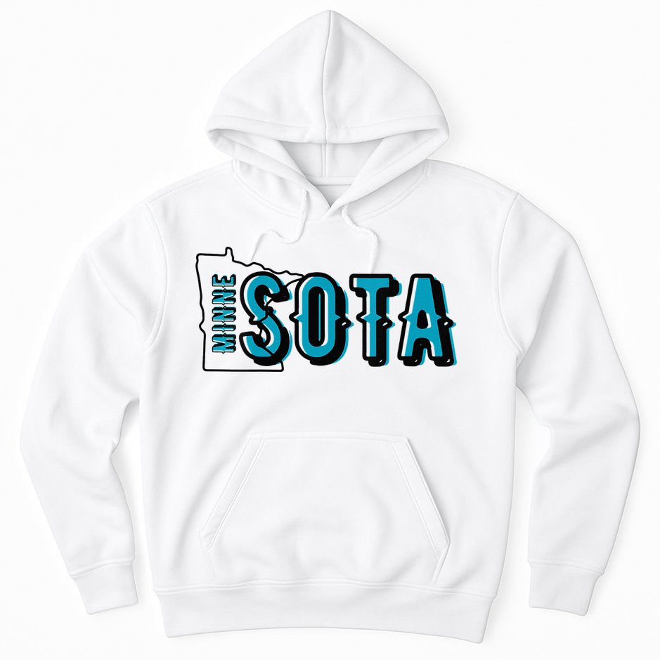 Minnesota Map MN Outline Minne Sota Hoodie