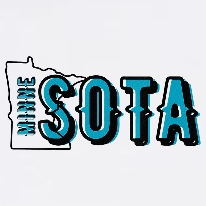 Minnesota Map MN Outline Minne Sota Apron