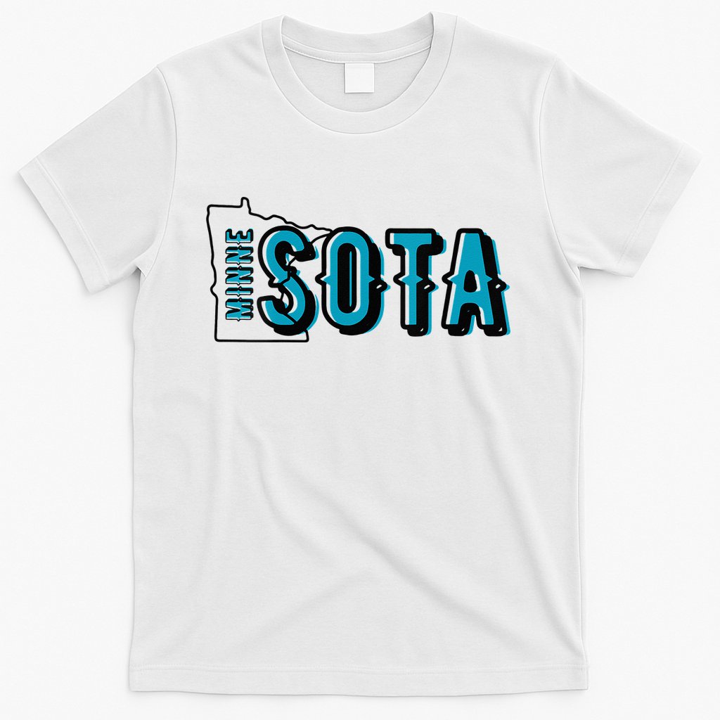 Minnesota Map MN Outline Minne Sota T-Shirt
