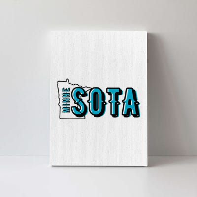 Minnesota Map MN Outline Minne Sota Canvas