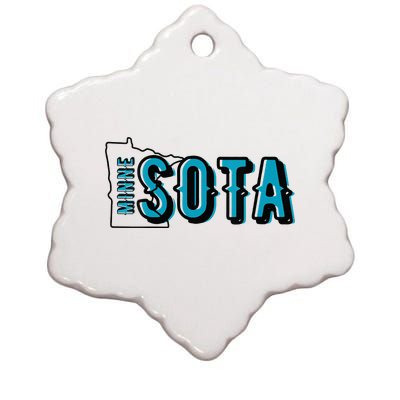 Minnesota Map MN Outline Minne Sota Ceramic Star Ornament