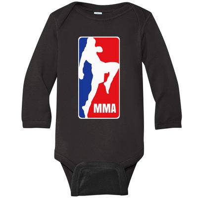 Mma Mixed Martial Arts Retro Fighting Baby Long Sleeve Bodysuit