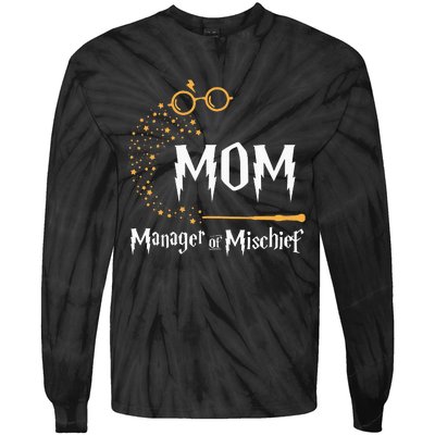 Magical Mom Manager of Mischief Mother's Day  Tie-Dye Long Sleeve Shirt