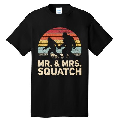 Matching Mr & Mrs Outfit Husband Wife Funny Wedding Bigfoot Tall T-Shirt