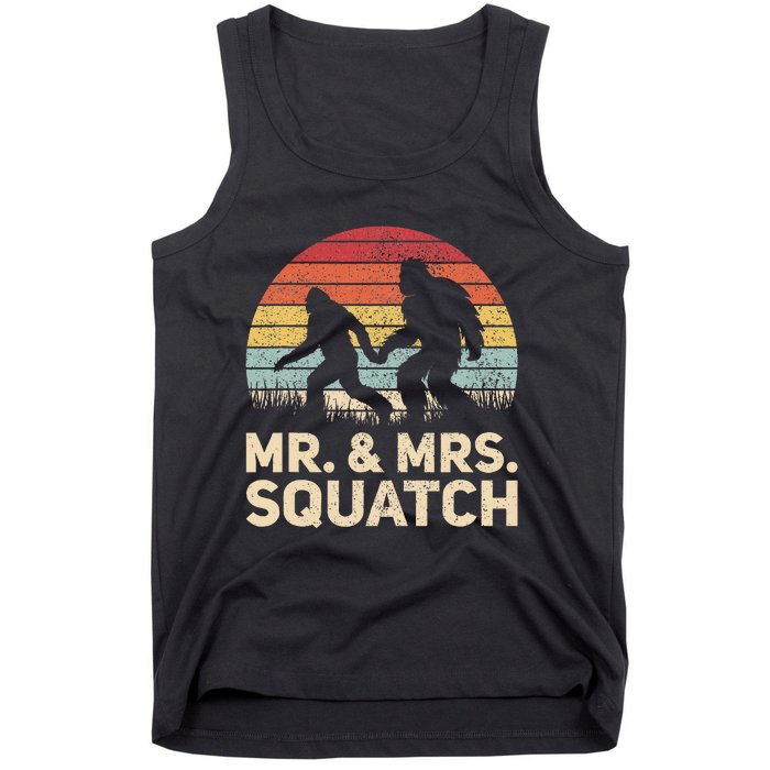 Matching Mr & Mrs Outfit Husband Wife Funny Wedding Bigfoot Tank Top