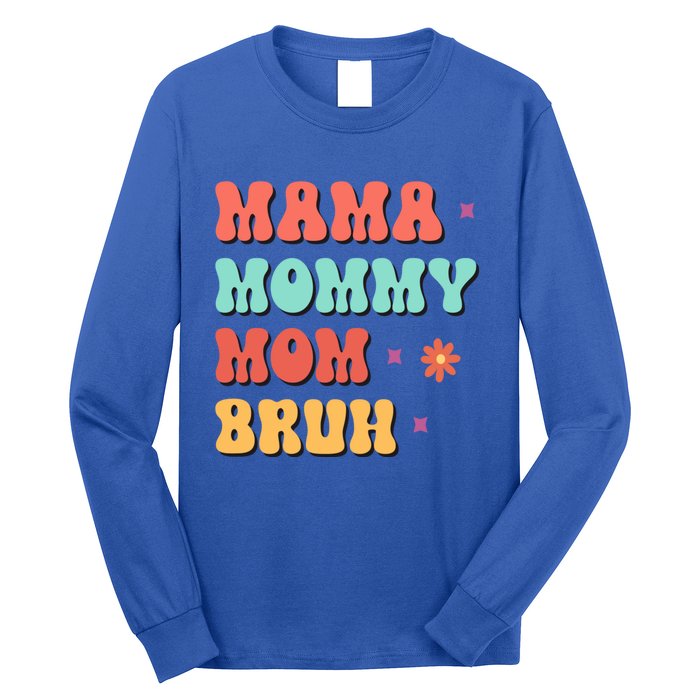 Ma Mama Mom Bruh Vintage Retro Long Sleeve Shirt