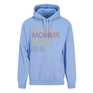 Mama Mommy Mom Bruh Mommy And Me Mom Tee Gift Unisex Surf Hoodie