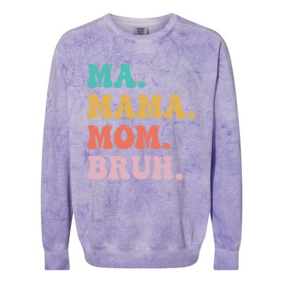 Ma Mama Mom Bruh Vintage Retro Colorblast Crewneck Sweatshirt