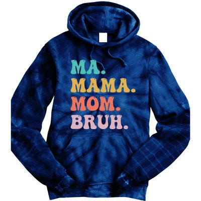 Ma Mama Mom Bruh Vintage Retro Tie Dye Hoodie