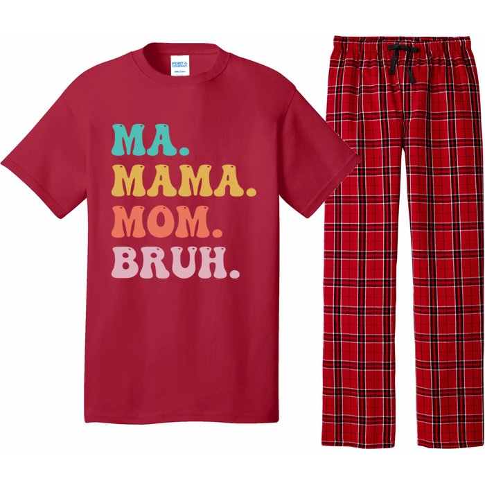 Ma Mama Mom Bruh Vintage Retro Pajama Set