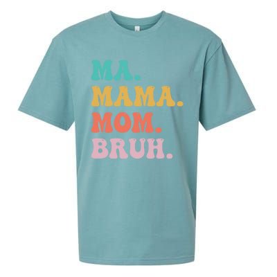 Ma Mama Mom Bruh Vintage Retro Sueded Cloud Jersey T-Shirt