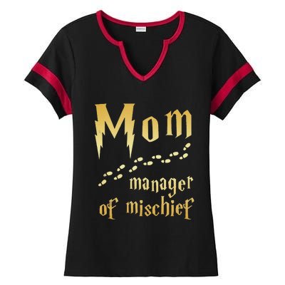 Magical Mom Manager Of Mischief Ladies Halftime Notch Neck Tee