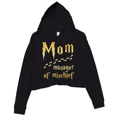 Magical Mom Manager Of Mischief Crop Fleece Hoodie