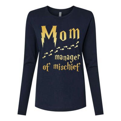 Magical Mom Manager Of Mischief Womens Cotton Relaxed Long Sleeve T-Shirt