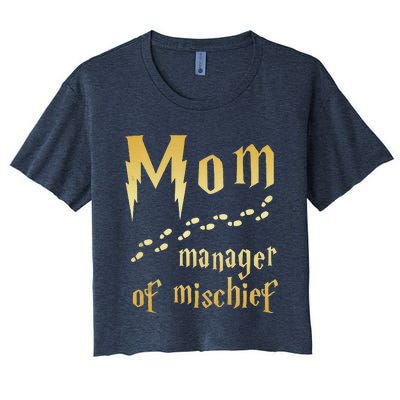 Magical Mom Manager Of Mischief Women's Crop Top Tee