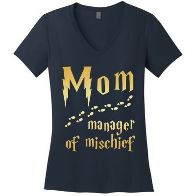 Magical Mom Manager Of Mischief Women's V-Neck T-Shirt