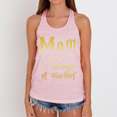 Magical Mom Manager Of Mischief Women's Knotted Racerback Tank