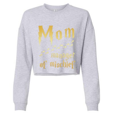 Magical Mom Manager Of Mischief Cropped Pullover Crew