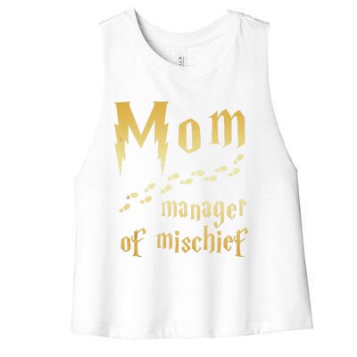 Magical Mom Manager Of Mischief Women's Racerback Cropped Tank