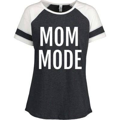 Mom Mode #Mommode Love Cool Gift Enza Ladies Jersey Colorblock Tee