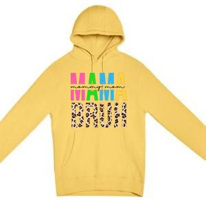 Mama Mommy Mom Bruh Cheetah Print Premium Pullover Hoodie