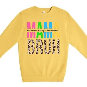 Mama Mommy Mom Bruh Cheetah Print Premium Crewneck Sweatshirt