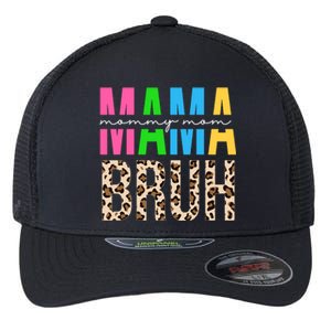 Mama Mommy Mom Bruh Cheetah Print Flexfit Unipanel Trucker Cap