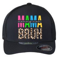 Mama Mommy Mom Bruh Cheetah Print Flexfit Unipanel Trucker Cap