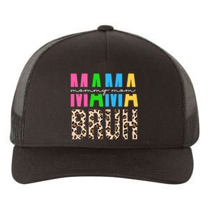 Mama Mommy Mom Bruh Cheetah Print Yupoong Adult 5-Panel Trucker Hat