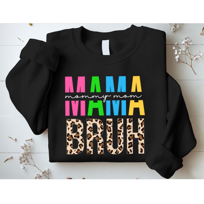 Mama Mommy Mom Bruh Cheetah Print Sweatshirt