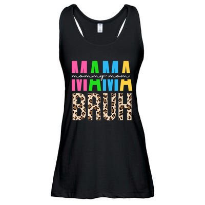 Mama Mommy Mom Bruh Cheetah Print Ladies Essential Flowy Tank