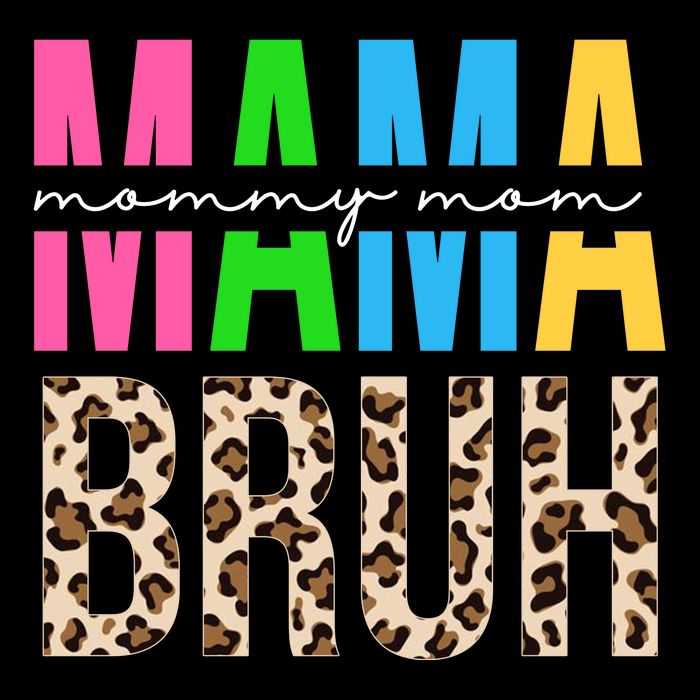 Mama Mommy Mom Bruh Cheetah Print Flatbill Hat