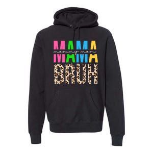 Mama Mommy Mom Bruh Cheetah Print Premium Hoodie