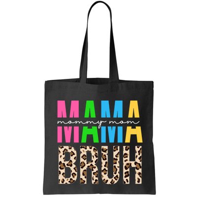 Mama Mommy Mom Bruh Cheetah Print Bag