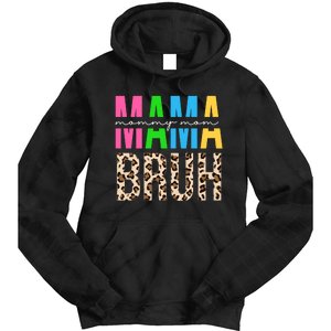 Mama Mommy Mom Bruh Cheetah Print Tie Dye Hoodie