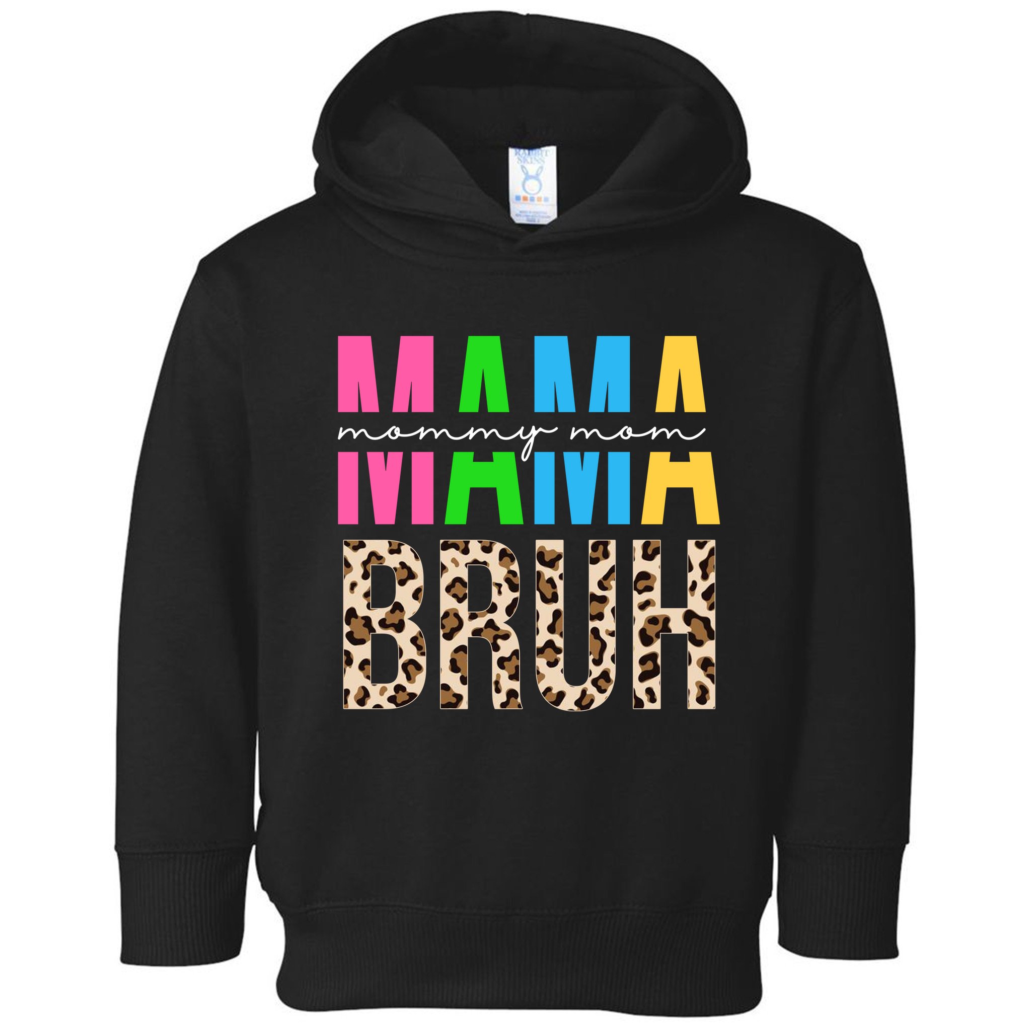 Mama Mommy Mom Bruh Cheetah Print Toddler Hoodie