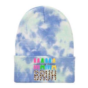 Mama Mommy Mom Bruh Cheetah Print Tie Dye 12in Knit Beanie